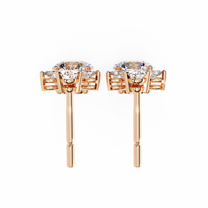 elestial Petals – Marquise, Pear & Round Lab Diamond Drop Earrings