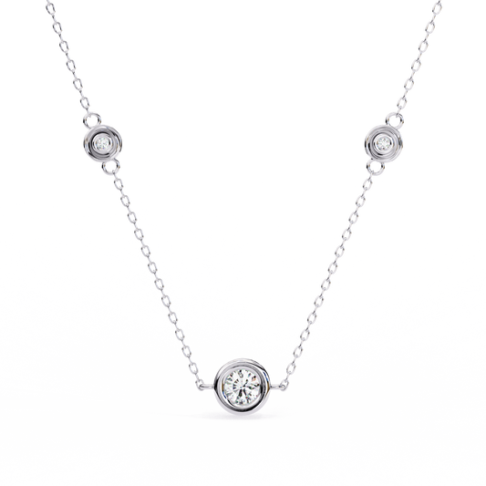 Trinity Dots – Round Lab Diamond Minimal Necklace