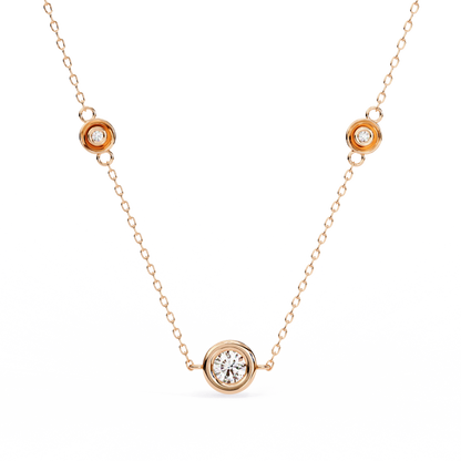 Trinity Dots – Round Lab Diamond Minimal Necklace