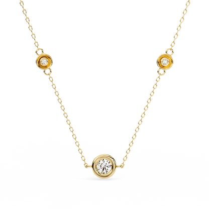 Trinity Dots – Round Lab Diamond Minimal Necklace