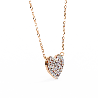 Infinity Echo – Round Lab Diamond Heart Necklace
