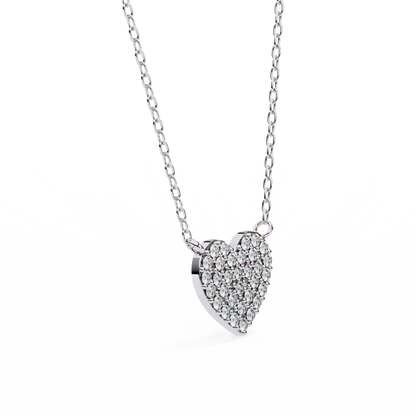 Infinity Echo – Round Lab Diamond Heart Necklace