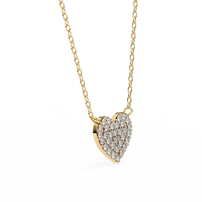 Infinity Echo – Round Lab Diamond Heart Necklace