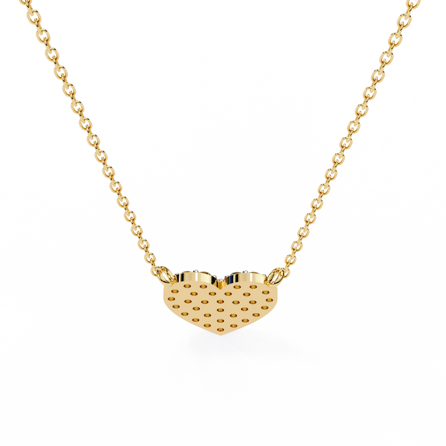 Infinity Echo – Round Lab Diamond Heart Necklace