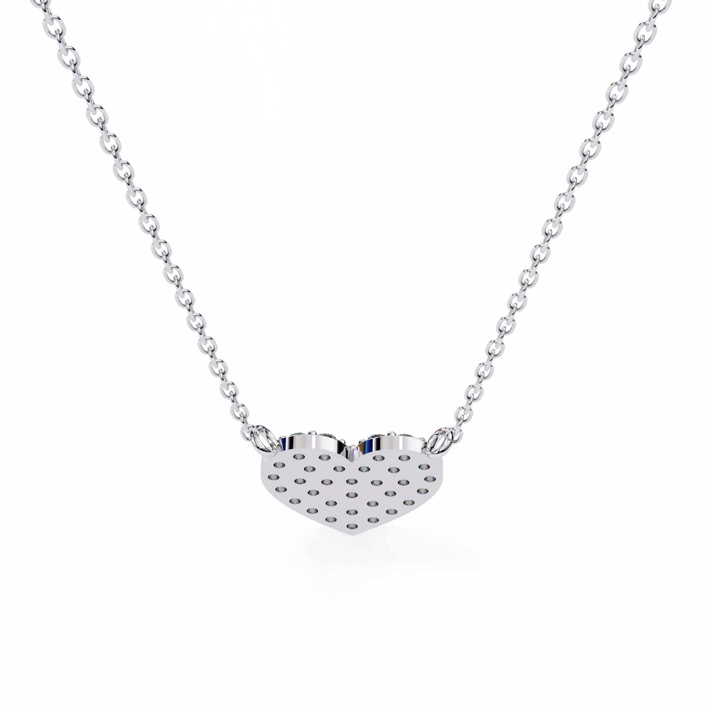 Infinity Echo – Round Lab Diamond Heart Necklace