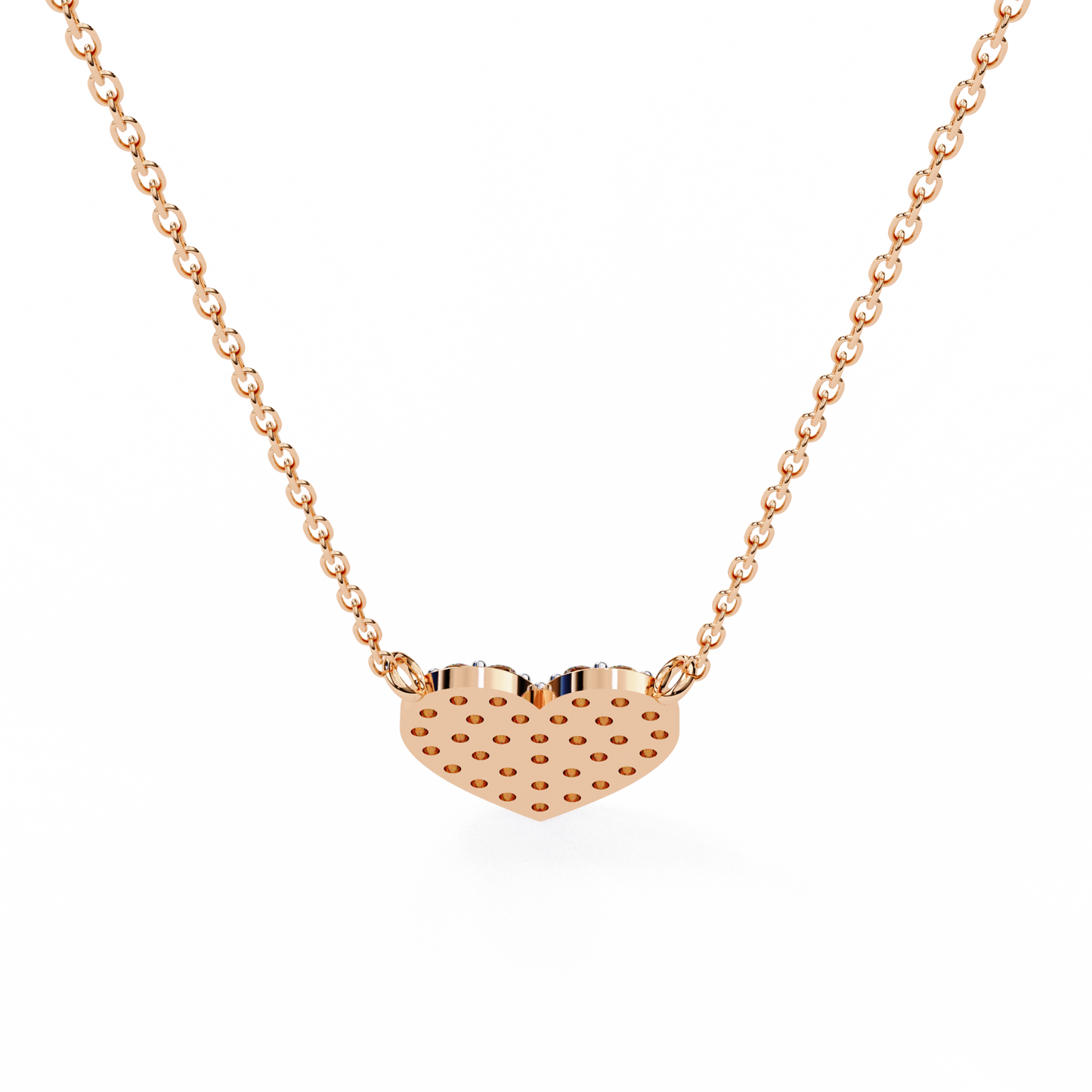 Infinity Echo – Round Lab Diamond Heart Necklace