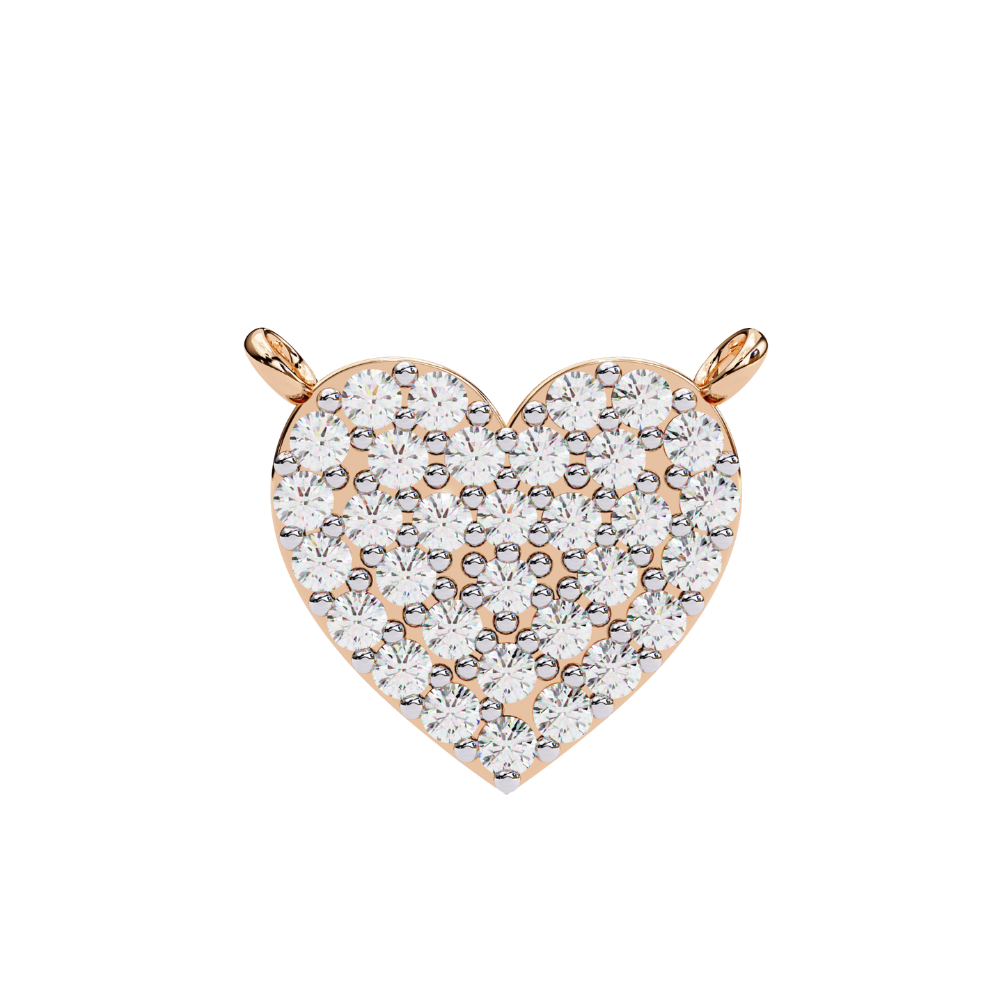 Infinity Echo – Round Lab Diamond Heart Necklace