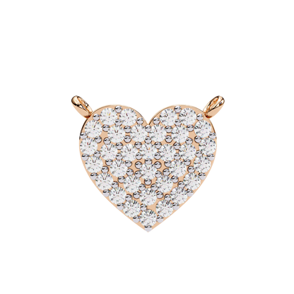 Infinity Echo – Round Lab Diamond Heart Necklace