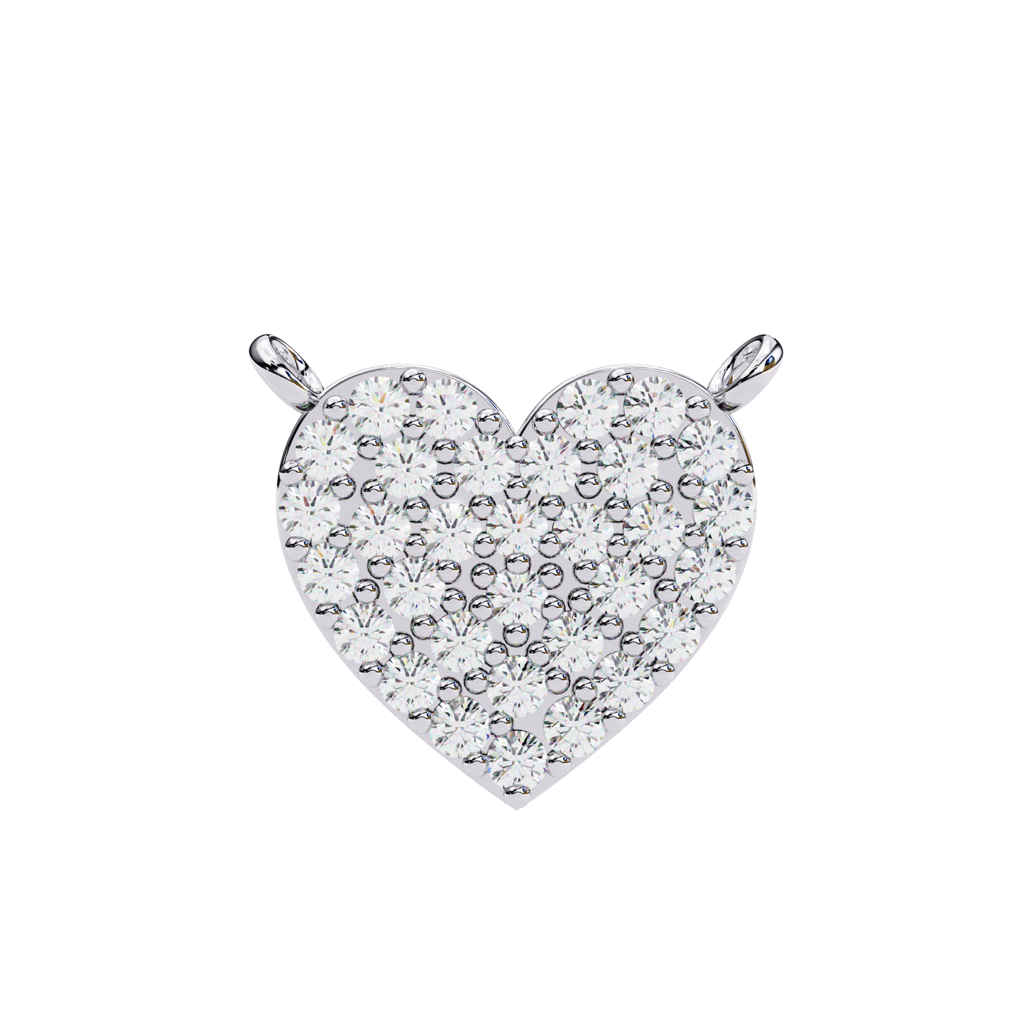 Infinity Echo – Round Lab Diamond Heart Necklace
