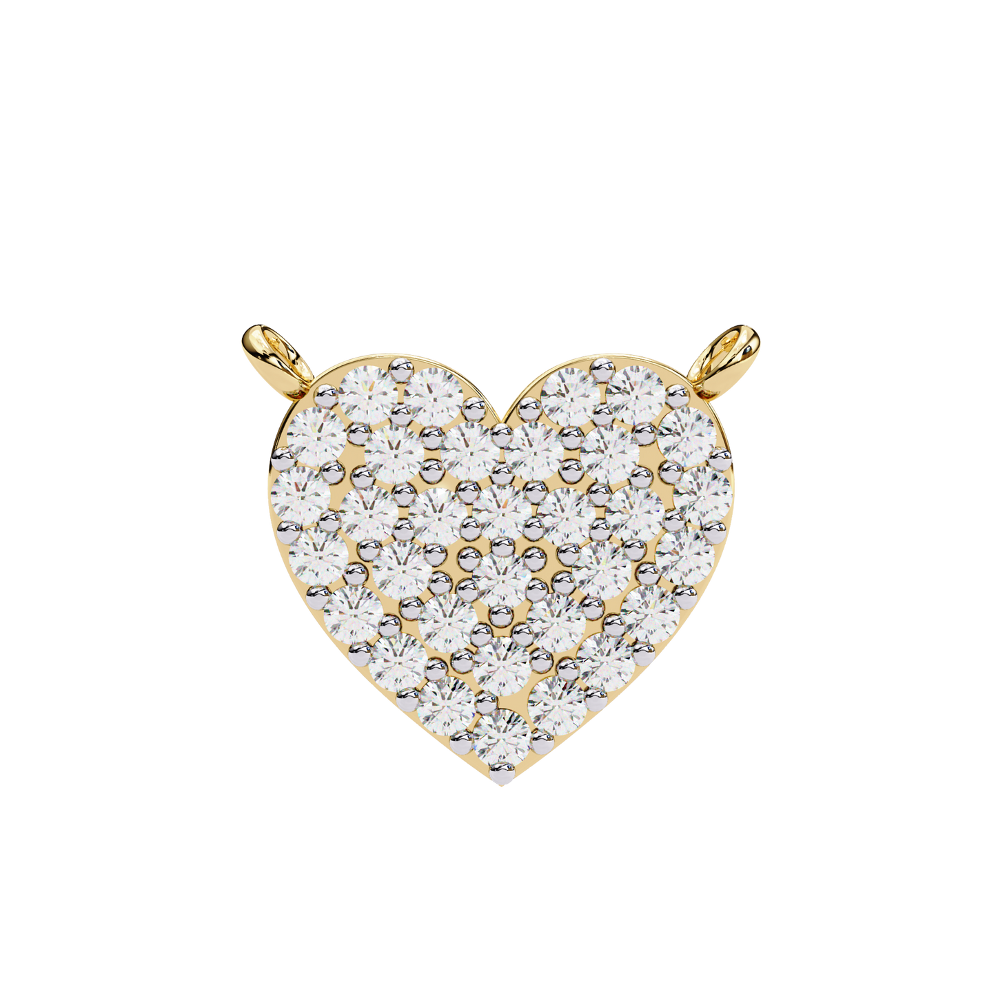 Infinity Echo – Round Lab Diamond Heart Necklace