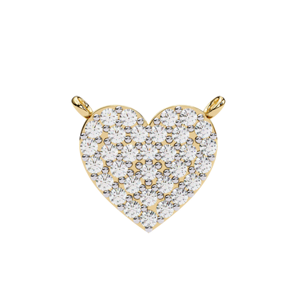 Infinity Echo – Round Lab Diamond Heart Necklace