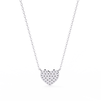Infinity Echo – Round Lab Diamond Heart Necklace