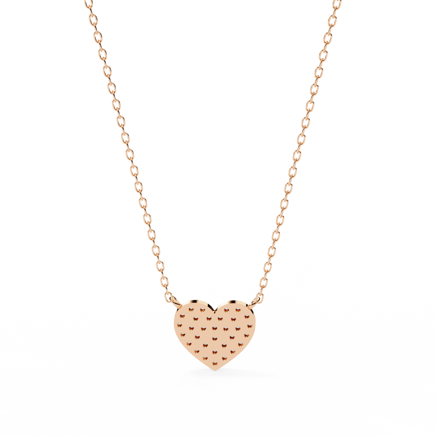 Infinity Echo – Round Lab Diamond Heart Necklace