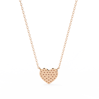 Infinity Echo – Round Diamond Heart Necklace