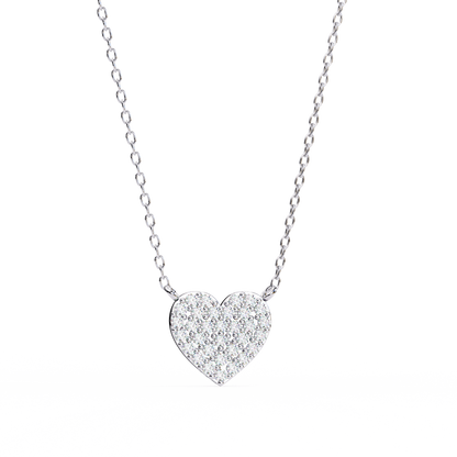 Infinity Echo – Round Lab Diamond Heart Necklace
