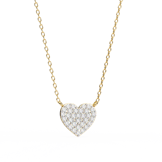 Infinity Echo – Round Lab Diamond Heart Necklace