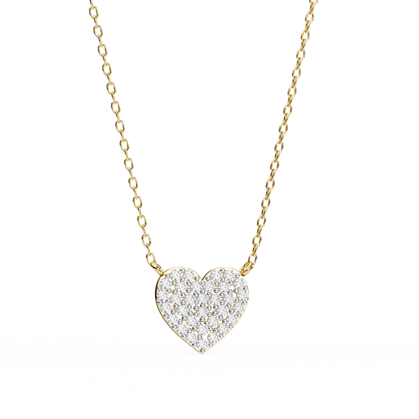 Infinity Echo – Round Diamond Heart Necklace