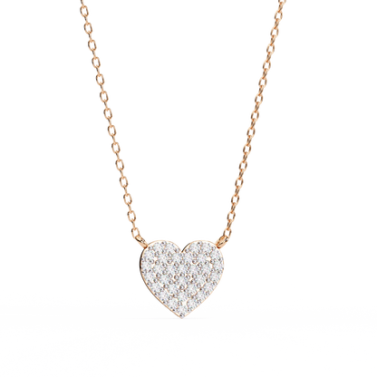 Infinity Echo – Round Lab Diamond Heart Necklace