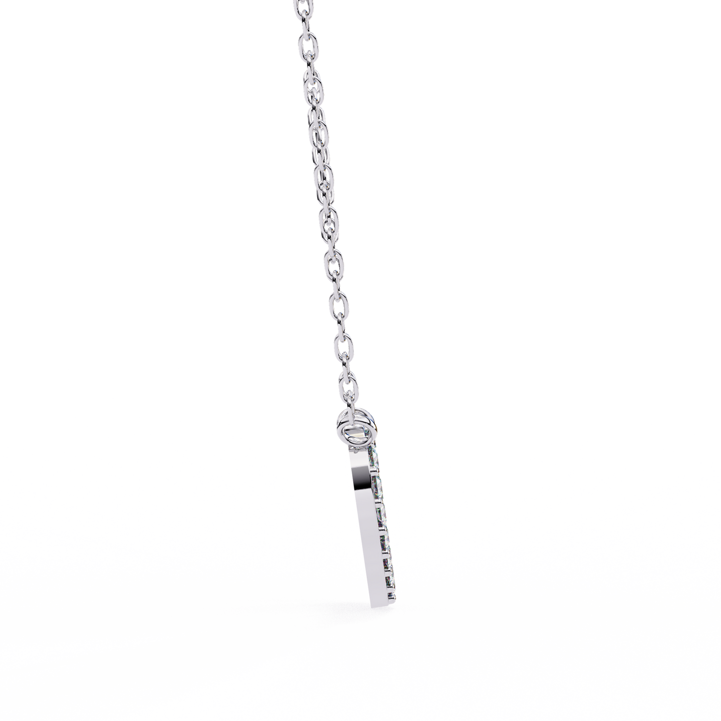 Infinity Echo – Round Lab Diamond Heart Necklace