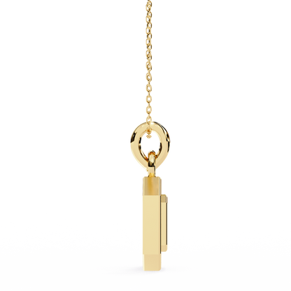 Golden Loop – Lab Diamond Chain Accent Necklace