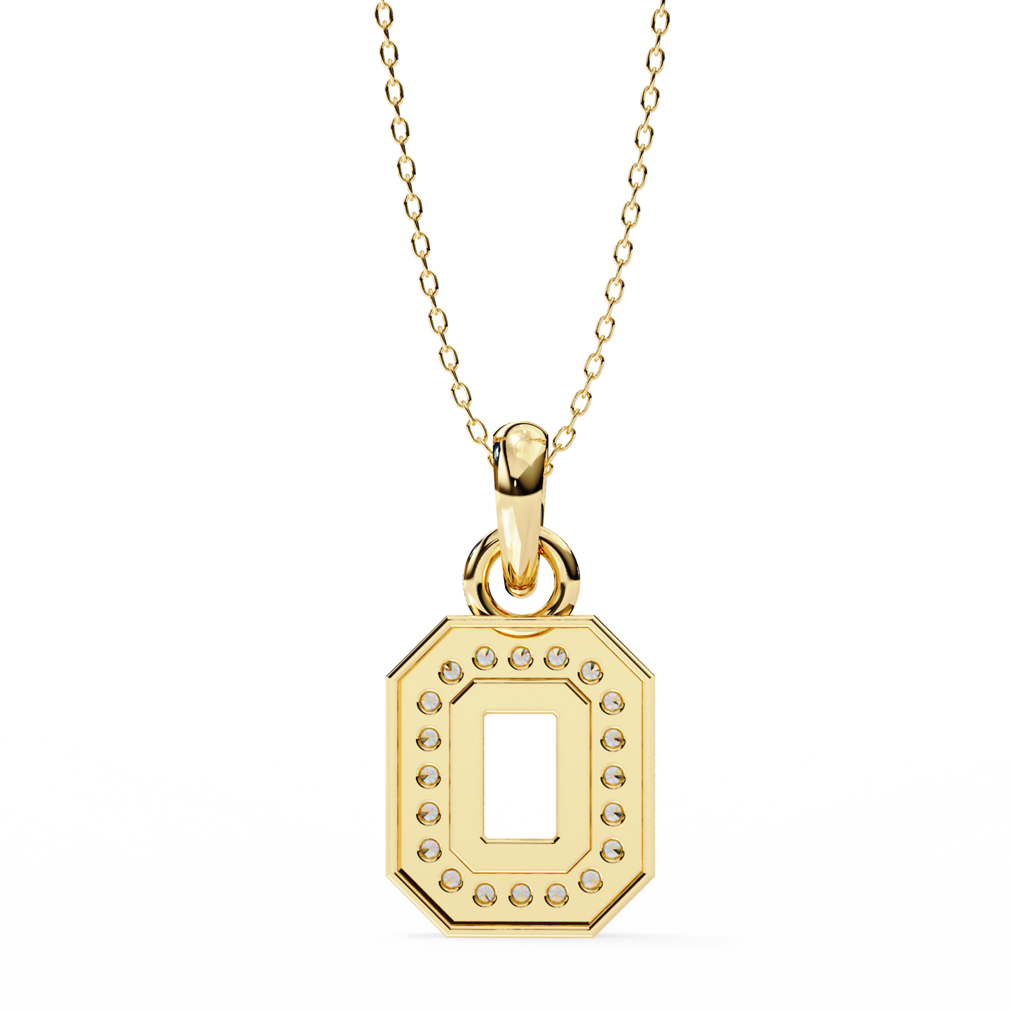 Golden Loop – Lab Diamond Chain Accent Necklace
