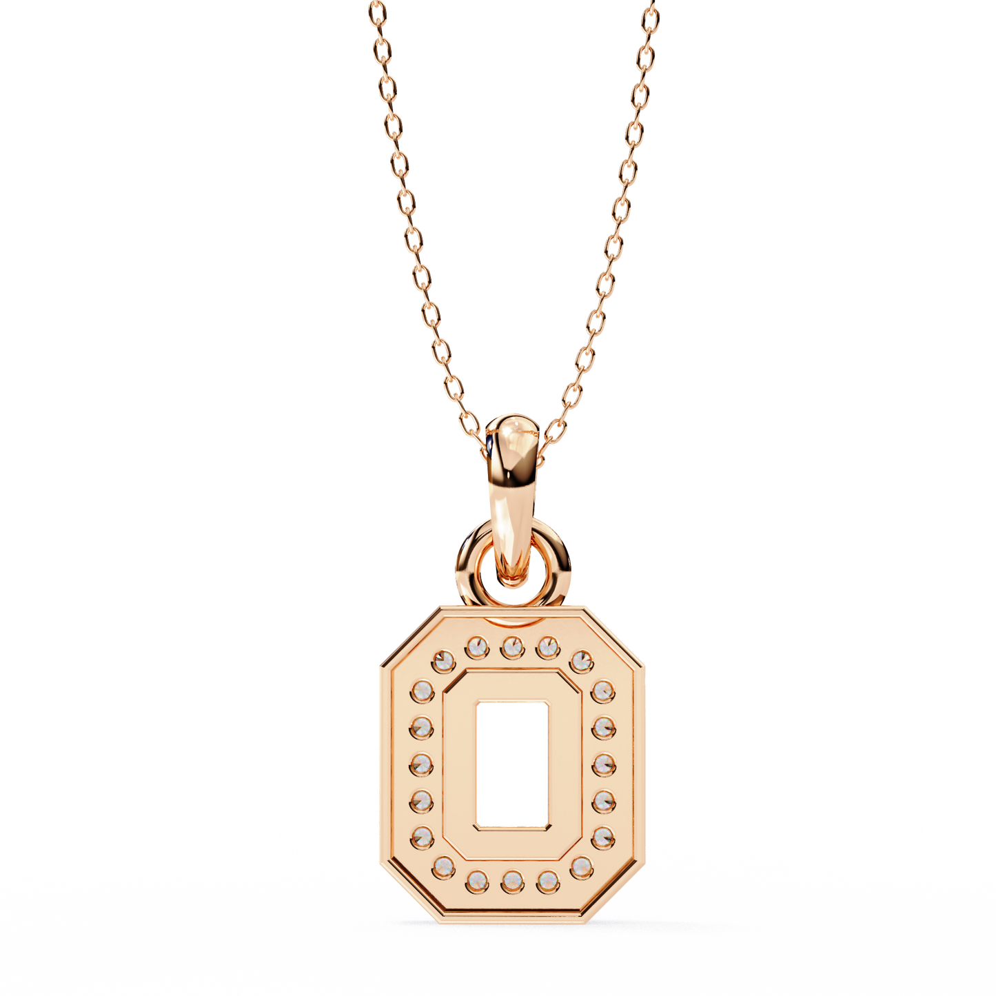Golden Loop – Lab Diamond Chain Accent Necklace