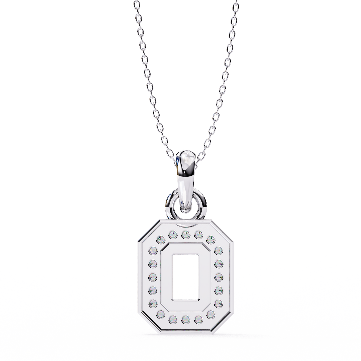 Golden Loop – Lab Diamond Chain Accent Necklace