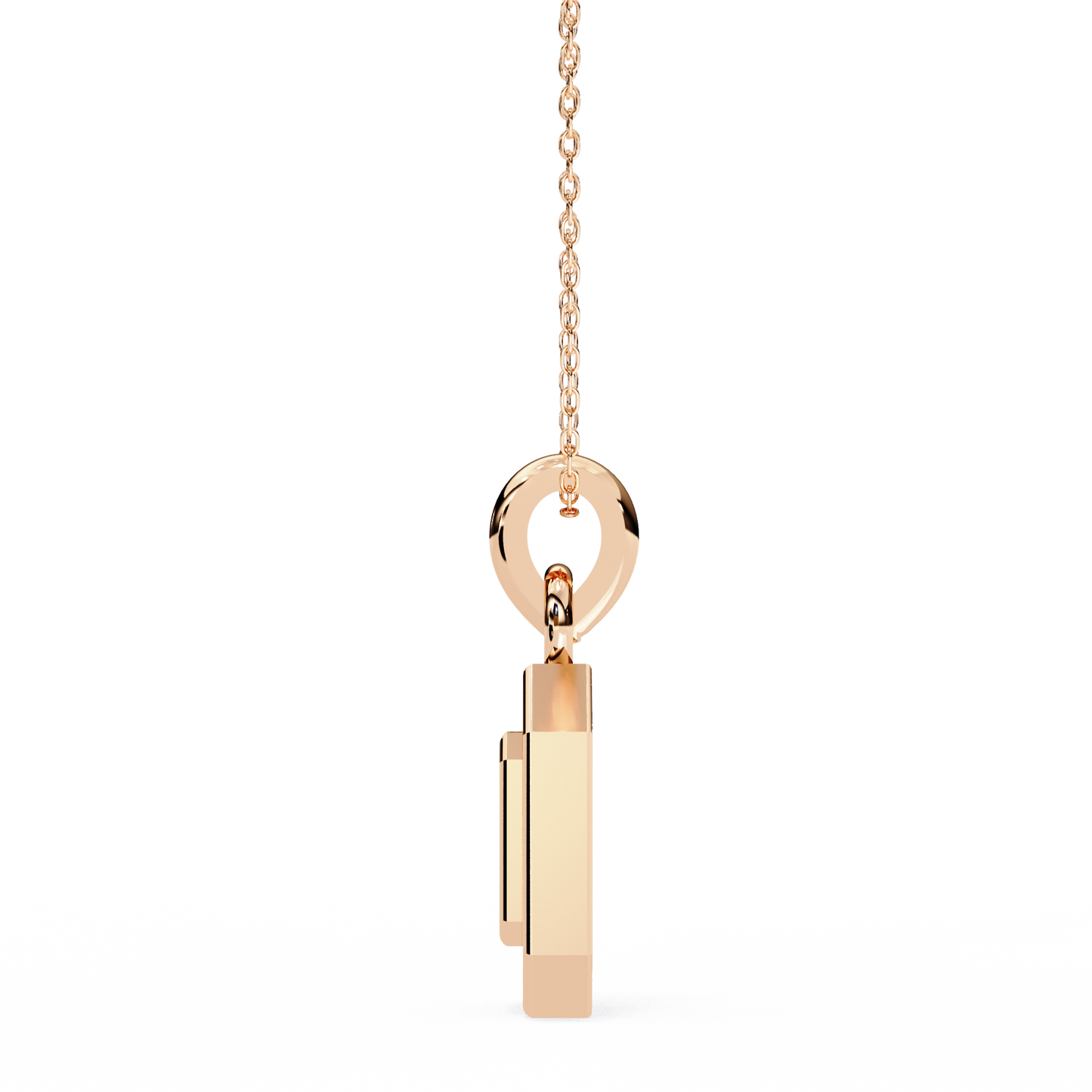 Golden Loop – Lab Diamond Chain Accent Necklace