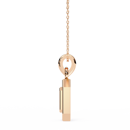 Golden Loop – Lab Diamond Chain Accent Necklace