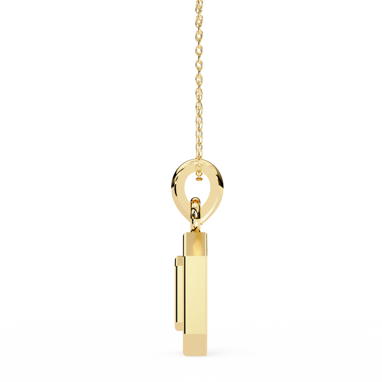 Golden Loop – Lab Diamond Chain Accent Necklace