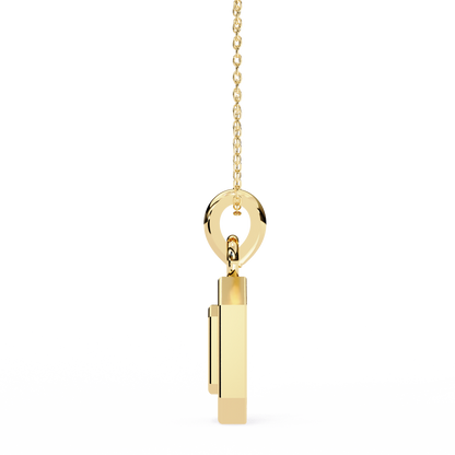 Golden Loop – Lab Diamond Chain Accent Necklace