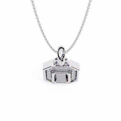 Golden Loop – Lab Diamond Chain Accent Necklace