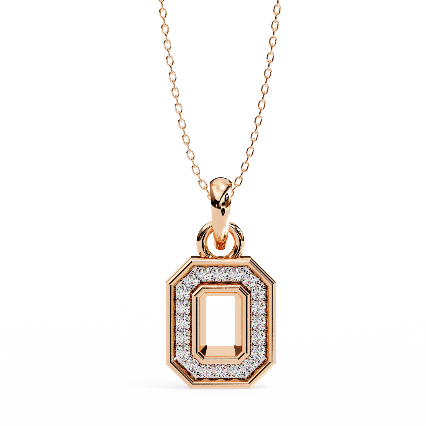 Golden Loop – Lab Diamond Chain Accent Necklace