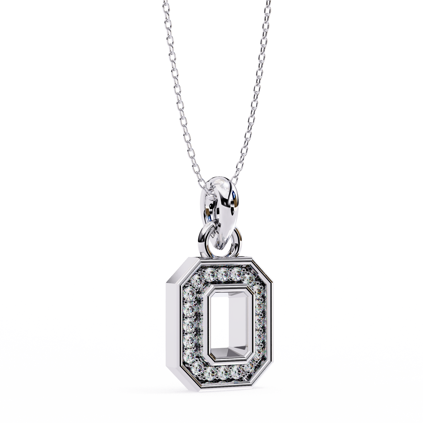 Golden Loop – Lab Diamond Chain Accent Necklace