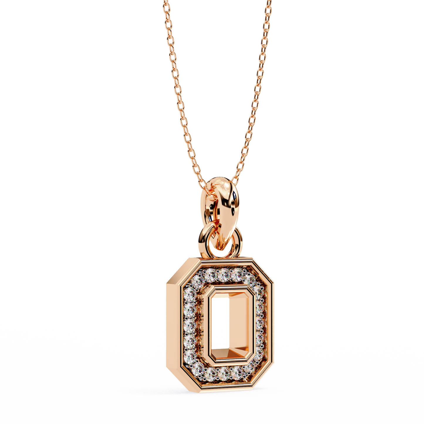 Golden Loop – Lab Diamond Chain Accent Necklace