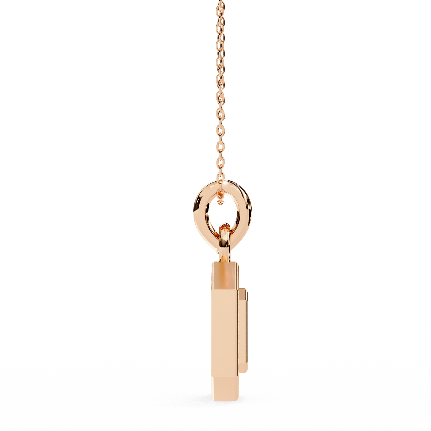 Golden Loop – Lab Diamond Chain Accent Necklace