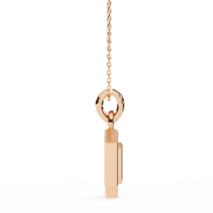 Golden Loop – Lab Diamond Chain Accent Necklace