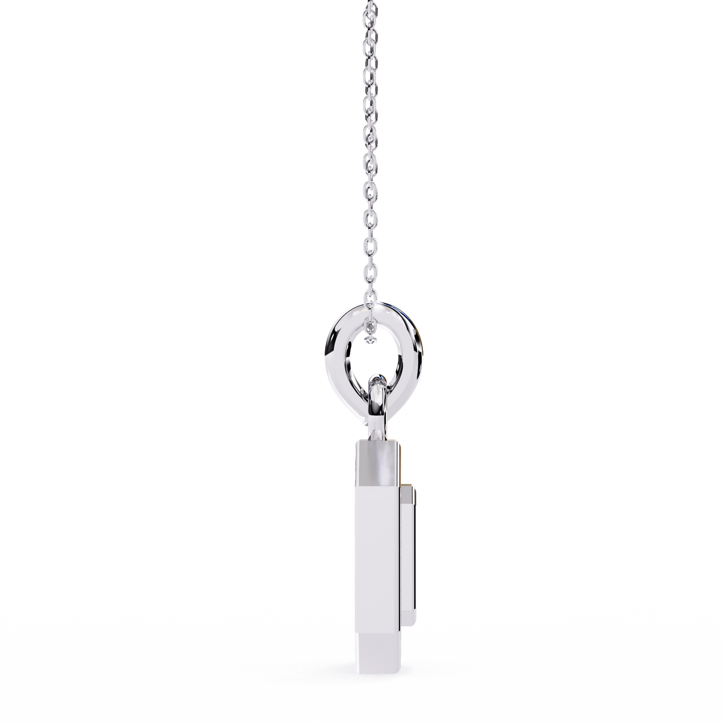 Golden Loop – Lab Diamond Chain Accent Necklace
