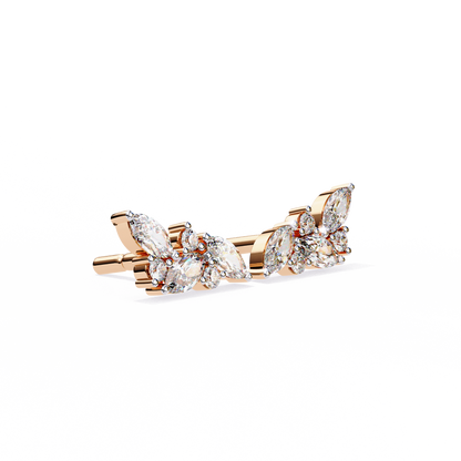 Whisper Bloom – Marquise & Round Lab Diamond Petite Studs