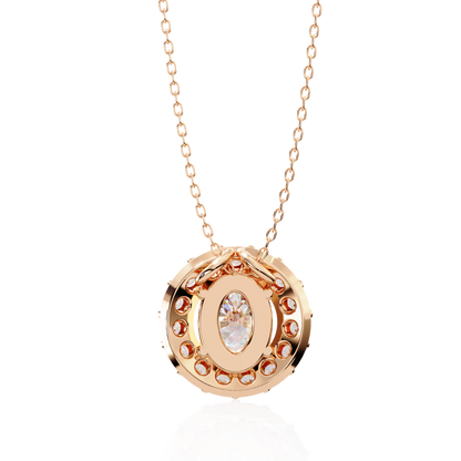 Oval Bloom – Oval & Round Lab Diamond Cluster Necklace