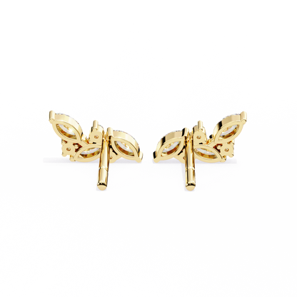 Whisper Bloom – Marquise & Round Lab Diamond Petite Studs