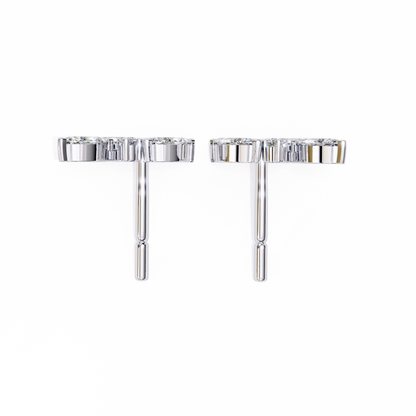 Whisper Bloom – Marquise & Round Lab Diamond Petite Studs
