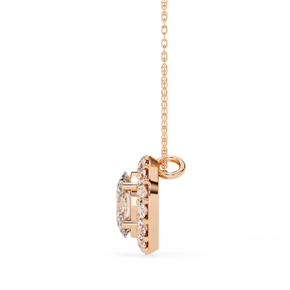Oval Bloom – Oval & Round Lab Diamond Cluster Necklace