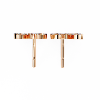 Whisper Bloom – Marquise & Round Lab Diamond Petite Studs