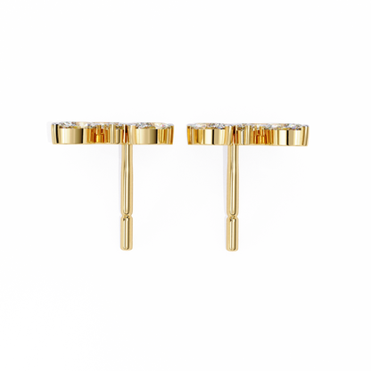 Whisper Bloom – Marquise & Round Lab Diamond Petite Studs