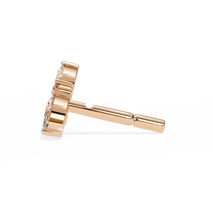 Whisper Bloom – Marquise & Round Lab Diamond Petite Studs
