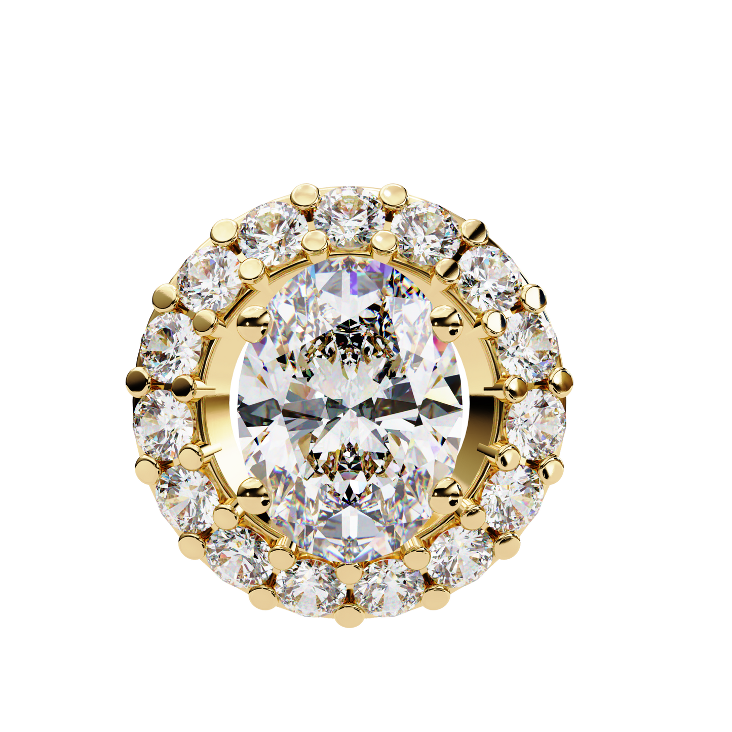 Oval Bloom – Oval & Round Lab Diamond Cluster Necklace
