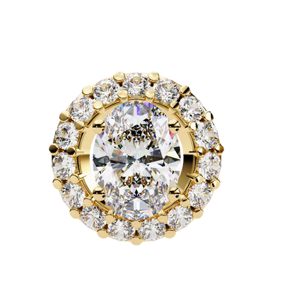 Oval Bloom – Oval & Round Lab Diamond Cluster Necklace