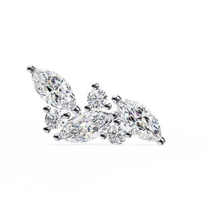 Whisper Bloom – Marquise & Round Lab Diamond Petite Studs