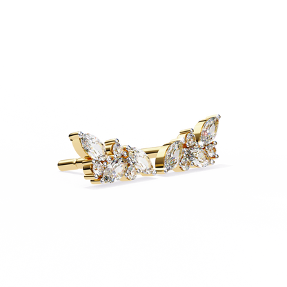 Whisper Bloom – Marquise & Round Lab Diamond Petite Studs